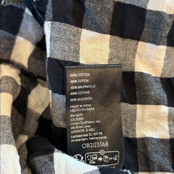 Free People Mia Plaid Tank Medium NWT Bohemian Festival 100% Cotton NEW - Picture 9 of 9